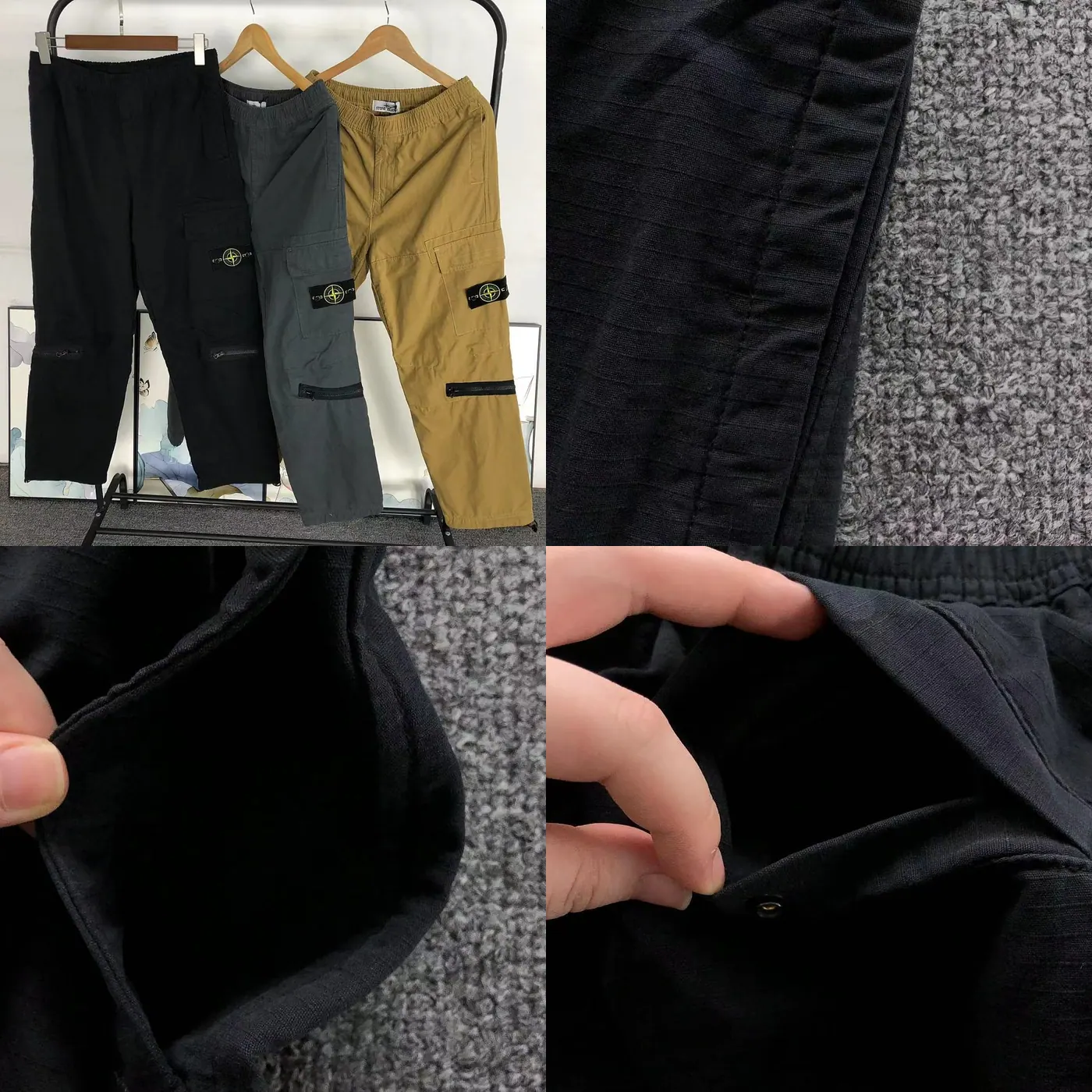Stone Island Zip Cargo Trousers
