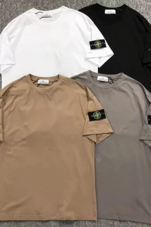 Stone Island Plain Cotton T-Shirt