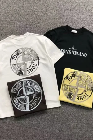 Stone Island Circle Logo Print T-Shirt