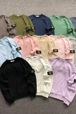 Stone Island Multi-Color Crewneck Sweatshirt – Style 4111911143
