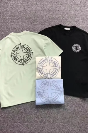Stone Island Two-Tone Back Logo T-Shirt – Style 3203180917