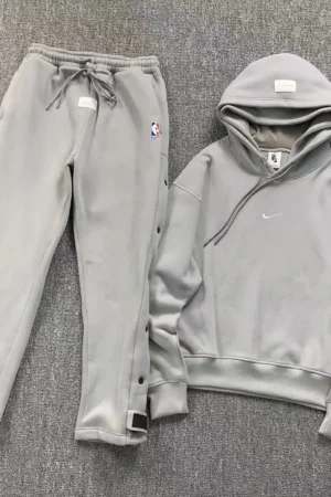 FEAR OF GOD Grey Nike Swoosh Hoodie & Sweatpants Set