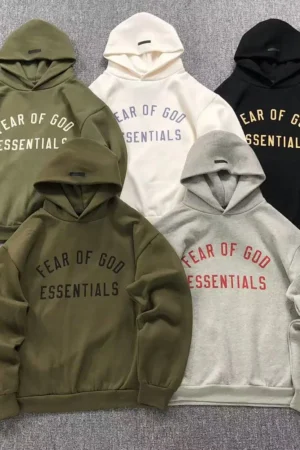 FEAR OF GOD Black Arched Logo Hoodie