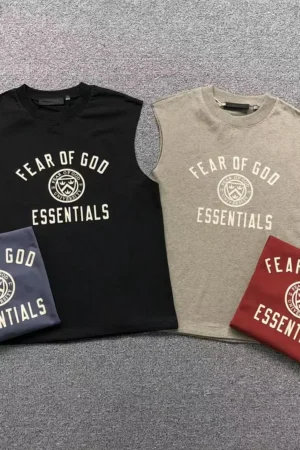 FOG ESSENTIALS Black Crest Logo Vest