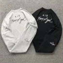 FEAR OF GOD Black Air Graphic Sweatshirt & Sweatpants Set