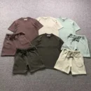 FOG ESSENTIALS Brown Small Logo T-Shirt & Shorts Set