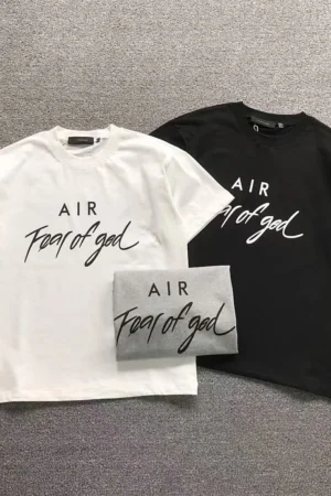 FEAR OF GOD Black Air Graphic Print T-Shirt