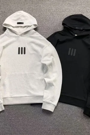 FOG ESSENTIALS White & Black Small Logo Hoodie
